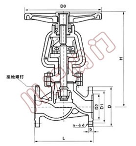 氧氣專用截止閥 結(jié)構(gòu)圖